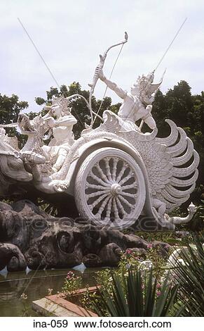 Stock Photo - Sculpture of Scene from Mahabharata Bali. Fotosearch