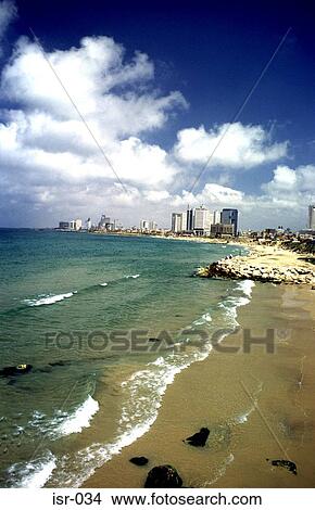Picture - Sea Front from Jaffa to Tel Aviv Israel. Fotosearch