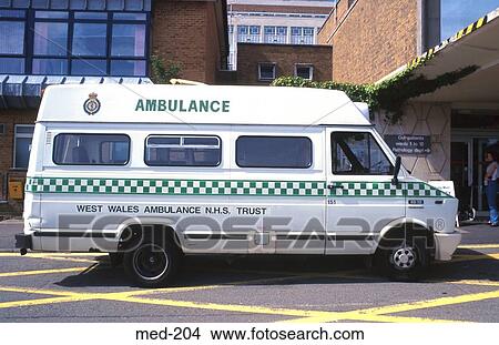 Picture - Side view of Ambulance. Fotosearch