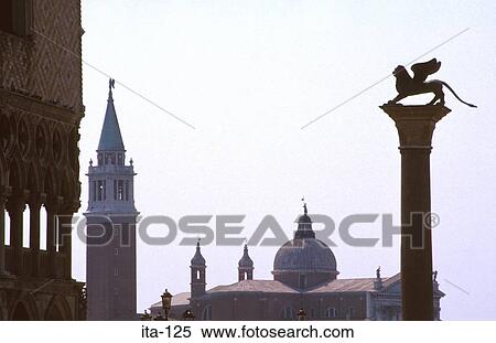 Silhouettes of Cathedral and Statues Venice Italy View Large Photo Image Stock Photography - Silhouettes of Cathedral and Statues Venice Italy. Fotosearch