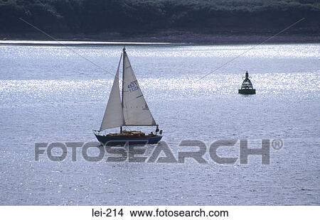 Small Sailing Boat at Sea Wales View Large Photo Image Picture - Small Sailing Boat at Sea Wales. Fotosearch