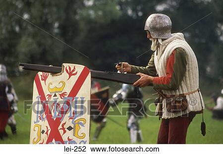 Soldier using Gonne Tewkesbury Medieval Festival UK View Large Photo Image Stock Image - Soldier using Gonne Tewkesbury Medieval Festival UK. Fotosearch