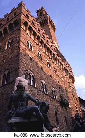 Statue in front of Palazzo Vecchio Florence Italy View Large Photo Image Stock Photo - Statue in front of Palazzo Vecchio Florence Italy. Fotosearch
