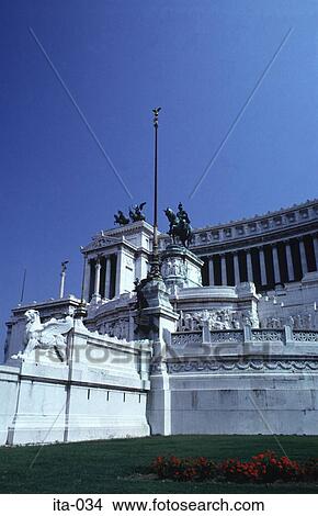 Picture - Statue of Victor Emmanuel II Italy Europe. Fotosearch