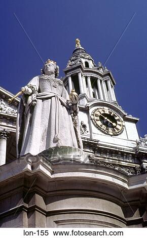 Statue of Victoria Outside St Pauls London UK View Large Photo Image Stock Photography - Statue of Victoria Outside St Pauls London UK. Fotosearch