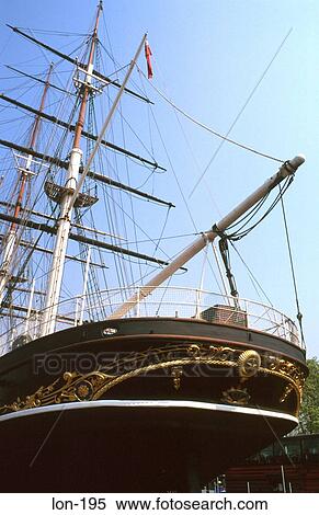 Stern of Cutty Sark London England UK View Large Photo Image Stock Photography - Stern of Cutty Sark London England UK. Fotosearch