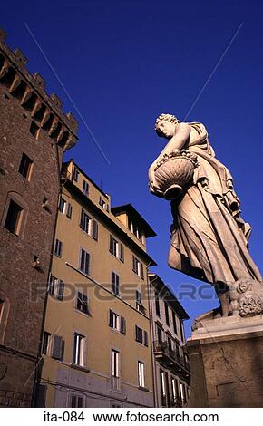 Stone Statue of Woman Holding Bowl Florence Italy View Large Photo Image Picture - Stone Statue of Woman Holding Bowl Florence Italy. Fotosearch