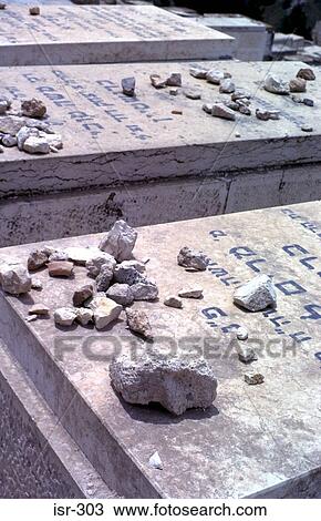 Stones on Jewish Graves Mount of Olives Jerusalem View Large Photo Image Stock Image - Stones on Jewish Graves Mount of Olives Jerusalem. Fotosearch