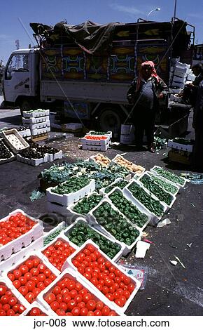 Street Market Vegetable Display Jordan View Large Photo Image Stock Photo - Street Market Vegetable Display Jordan. Fotosearch