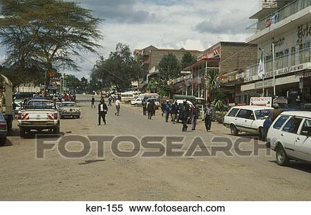 Street Scene Narok Kenya View Large Photo Image Stock Photography - Street Scene Narok Kenya. Fotosearch