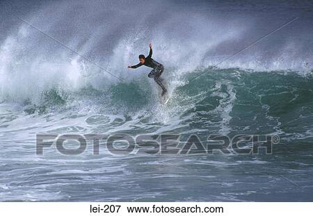 Surfer in Action Ireland View Large Photo Image Stock Photo - Surfer in Action Ireland. Fotosearch