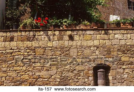 Tall Dry Stone Wall Tuscany Italy View Large Photo Image Stock Photo - Tall Dry Stone Wall Tuscany Italy. Fotosearch