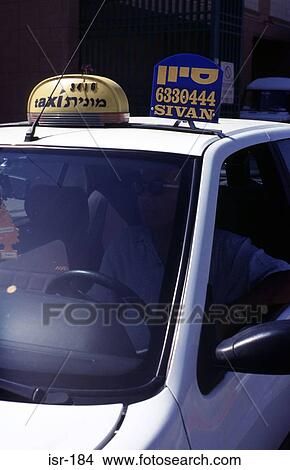 Picture - Taxi in Eilat Israel. Fotosearch