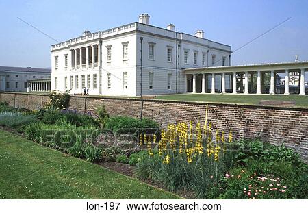 The Queens House and Gardens Greenwich London UK View Large Photo Image Stock Photo - The Queens House and Gardens Greenwich London UK. Fotosearch