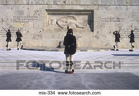 Picture - Tomb of the Unknown Soldier Parliament House Athens. Fotosearch