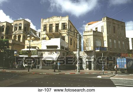 Stock Photo - Town Buildings in the Yemenite Quarter of Tel Aviv. Fotosearch