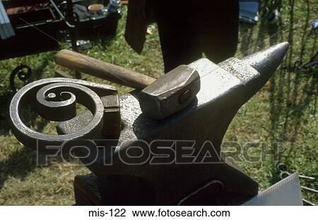 Traditional Blacksmiths Anvil and Hammer View Large Photo Image Stock Image - Traditional Blacksmiths Anvil and Hammer. Fotosearch