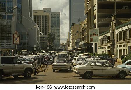 Traffic on Lolita Street Nairobi Kenya View Large Photo Image Stock Photograph - Traffic on Lolita Street Nairobi Kenya. Fotosearch