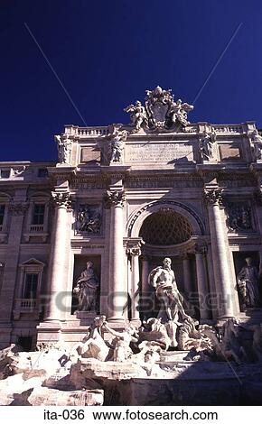 Trevi Fountain Italy Europe View Large Photo Image Stock Photograph - Trevi Fountain Italy Europe. Fotosearch