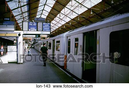Underground Train at Platform London UK View Large Photo Image Stock Image - Underground Train at Platform London UK. Fotosearch
