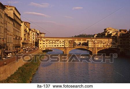 Stock Photo - Vecchio Bridge Florence Italy. Fotosearch