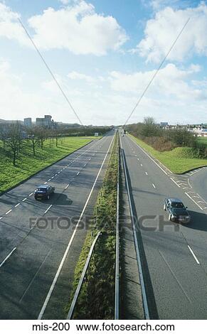 View along Main Road UK View Large Photo Image Stock Image - View along Main Road UK. Fotosearch