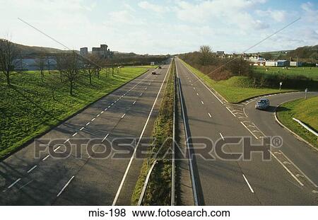 View Along Major Road UK View Large Photo Image Stock Photo - View Along Major Road UK. Fotosearch