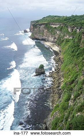 View of Cliffs Uluwatu Bali View Large Photo Image Stock Photo - View of Cliffs Uluwatu Bali. Fotosearch