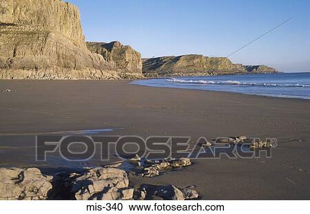 View of Fall Bay The Gower Wales UK View Large Photo Image Stock Image - View of Fall Bay The Gower Wales UK. Fotosearch