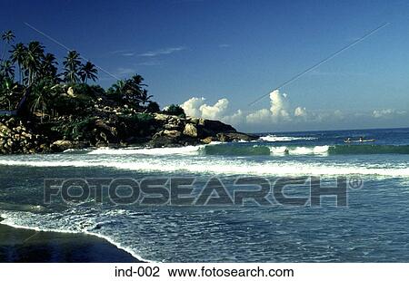 View of Kovalum Beach Kerala India Asia View Large Photo Image Stock Image - View of Kovalum Beach Kerala India Asia. Fotosearch
