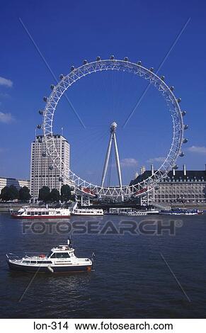 View of the Thames and the London Eye London UK View Large Photo Image Picture - View of the Thames and the London Eye London UK. Fotosearch