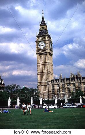 Stock Image - View over Parliament Square London UK. Fotosearch