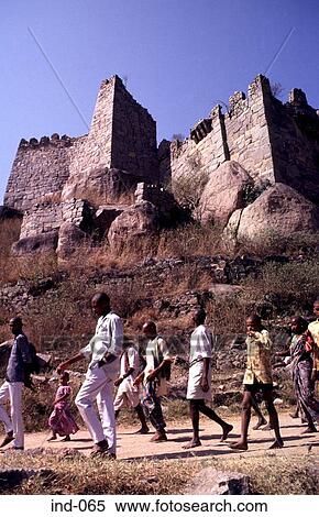 Visitors to Golconda Fort Hyderabad India Asia View Large Photo Image Stock Photography - Visitors to Golconda Fort Hyderabad India Asia. Fotosearch