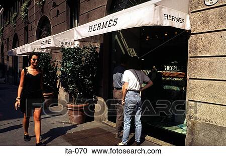 Woman Walking Down Fashionable Milan Street Italy View Large Photo Image Stock Image - Woman Walking Down Fashionable Milan Street Italy. Fotosearch