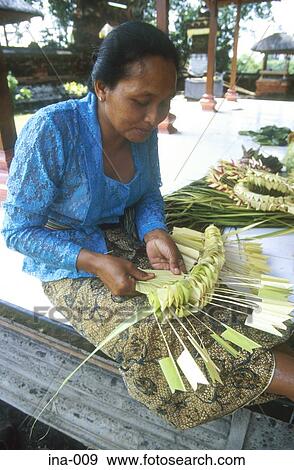 Women Weaving Palms Petitenget Temple Seminyak Bali View Large Photo Image Stock Photo - Women Weaving Palms Petitenget Temple Seminyak Bali. Fotosearch