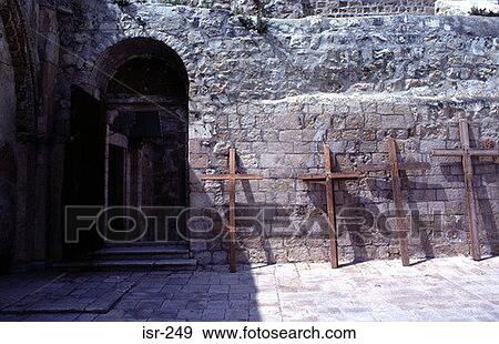Wooden Crosses by Wall Ethiopian Compound Jerusalem View Large Photo Image Stock Photo - Wooden Crosses by Wall Ethiopian Compound Jerusalem. Fotosearch