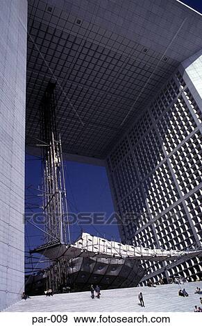 Arch at La Defence Paris France View Large Photo Image Stock Photo - Arch at La Defence Paris France. Fotosearch