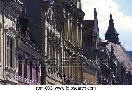 Architecture on the Strada Republicii Brasov Romania View Large Photo Image Stock Image - Architecture on the Strada Republicii Brasov Romania. Fotosearch