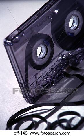 Stock Image - Audio Tape unwound. Fotosearch