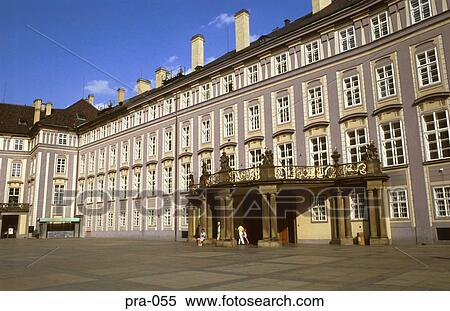 Stock Photography - Baroque Palace Facade Hradcany Prague Czech Republic. Fotosearch