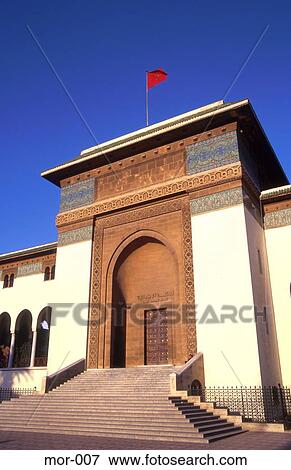 Stock Photo - Berber Style Law Court Buildings Casablanca Morocco. Fotosearch