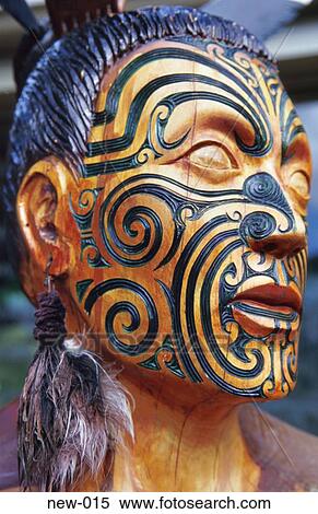 Bust of Tattooed Maori Man New Zealand View Large Photo Image Stock Photography - Bust of Tattooed Maori Man New Zealand. Fotosearch