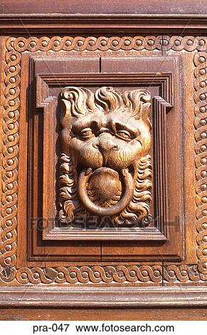 Carved Door Panel and Knocker Prague Czech Republic View Large Photo Image Stock Photo - Carved Door Panel and Knocker Prague Czech Republic. Fotosearch