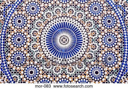 Circular Zellij Design Morocco View Large Photo Image Stock Image - Circular Zellij Design Morocco. Fotosearch