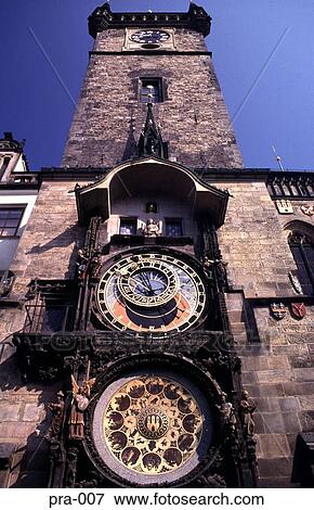 Clock Face and Tower Old Town Hall Prague View Large Photo Image Stock Photo - Clock Face and Tower Old Town Hall Prague. Fotosearch