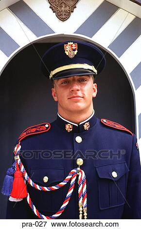 Close Up of Presidential Guard in Sentry Box Prague View Large Photo Image Stock Photo - Close Up of Presidential Guard in Sentry Box Prague. Fotosearch