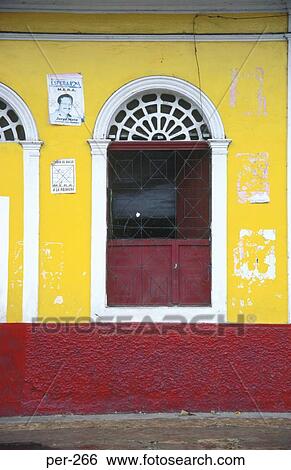 Stock Photograph - Colourful Painted Wall Peru. Fotosearch