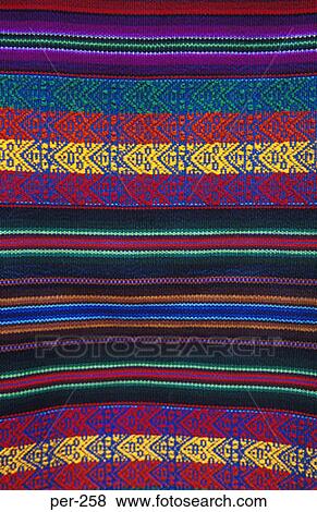 Stock Photo - Colourful Peruvian Textile. Fotosearch