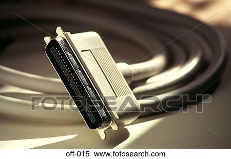 Stock Photography - Computer Cable on Desk. Fotosearch