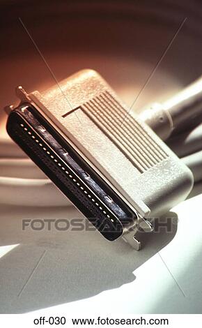 Stock Image - Computer Cable under Tinted light. Fotosearch